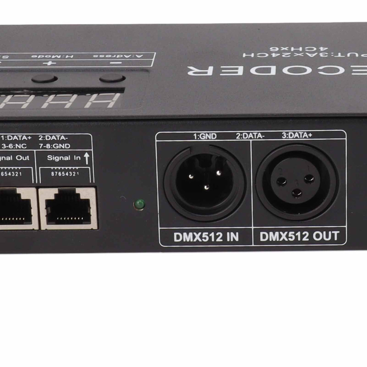 24 Channel DMX Decoder Digital Display RGBW DMX512 Dimming Driver LED Controller for Stage Bar DC5V‑24V