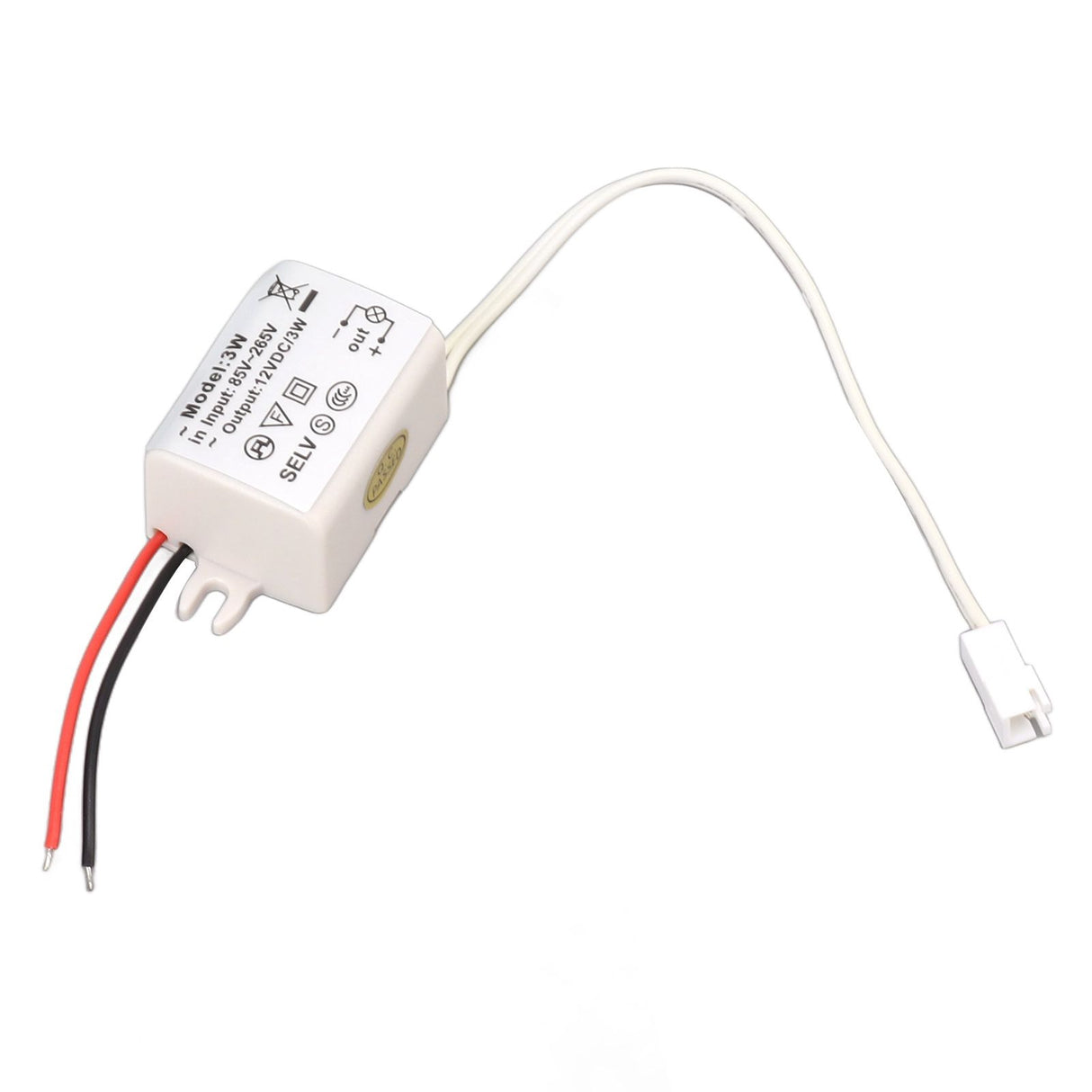 LED Drive Power Adapter DC12V 3W Compact Over Voltage Protection for LED Strip Lights LED Bulbs Industrial Lights