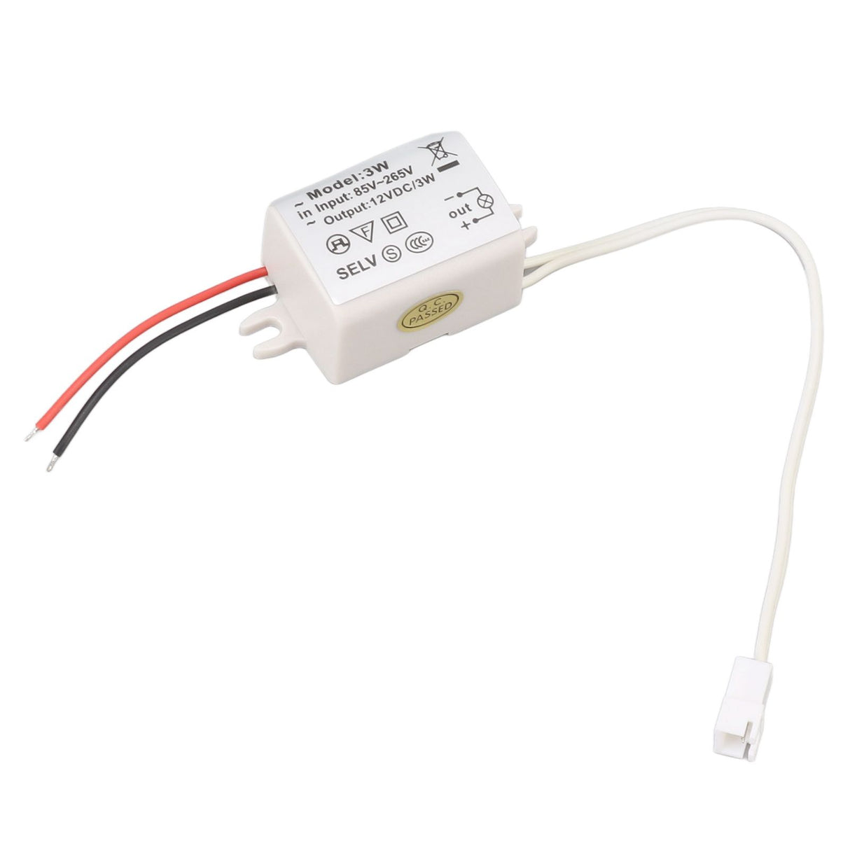 LED Drive Power Adapter DC12V 3W Compact Over Voltage Protection for LED Strip Lights LED Bulbs Industrial Lights