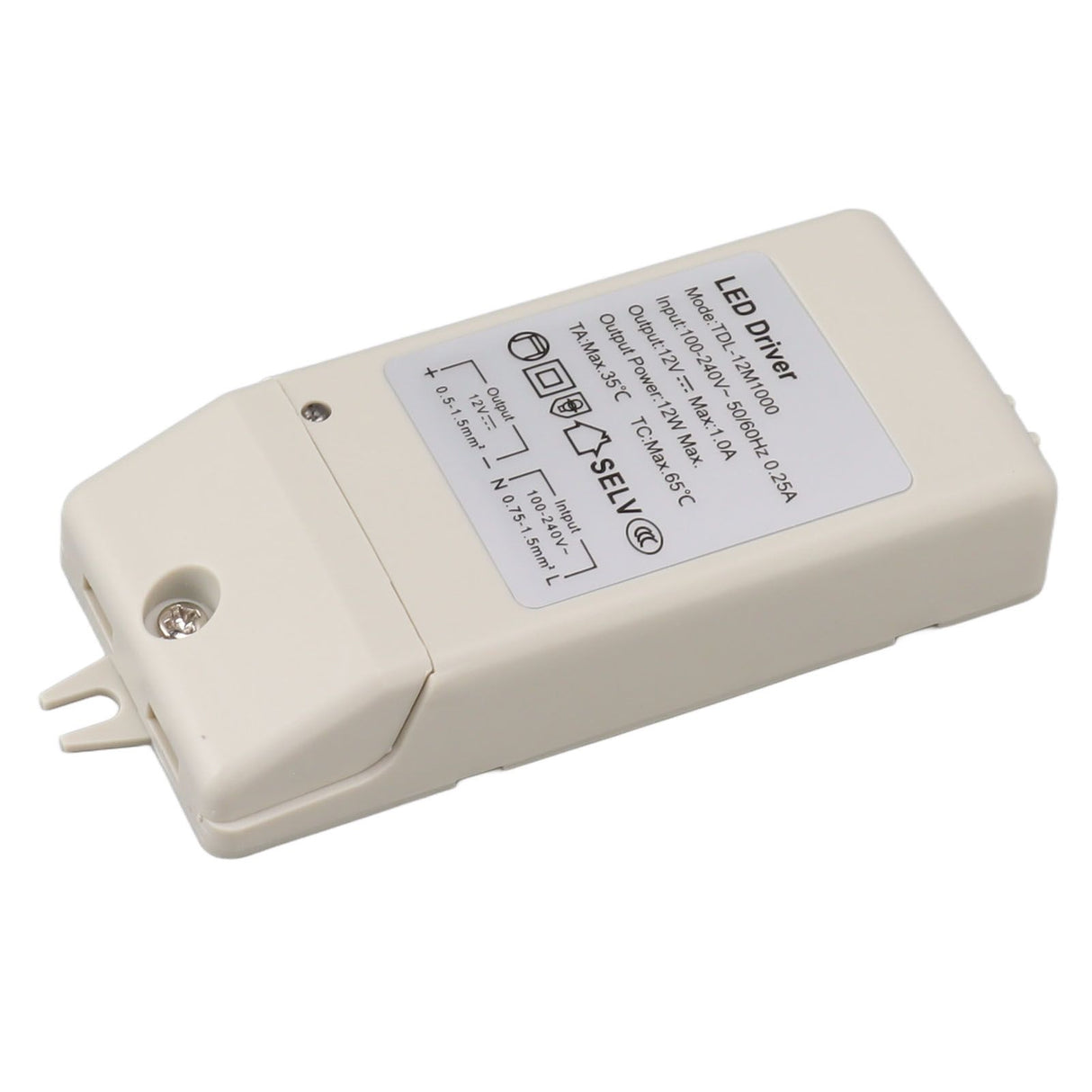 12W DC 12V 1A LED Driver LED Constant Current Drive Power Supply for LED Strip Light AC 100‑240V TDL 12M1000