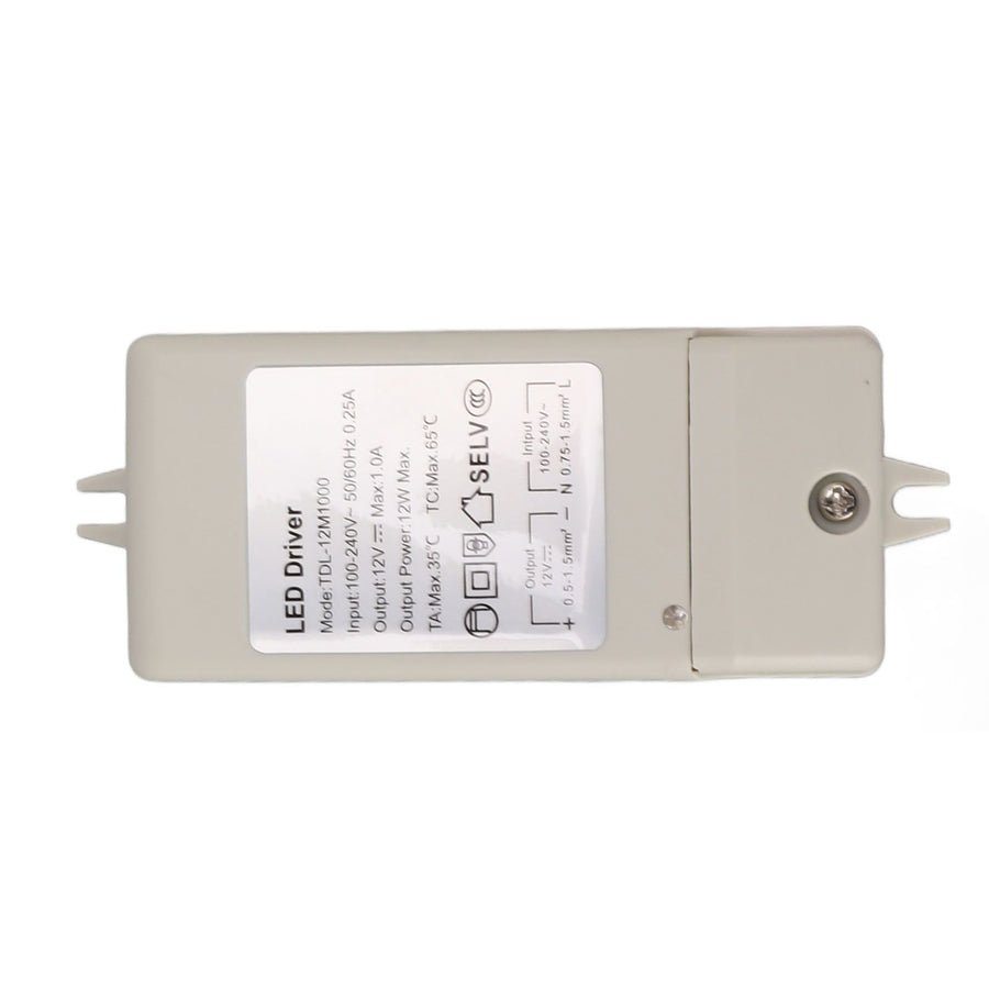 12W DC 12V 1A LED Driver LED Constant Current Drive Power Supply for LED Strip Light AC 100‑240V TDL 12M1000
