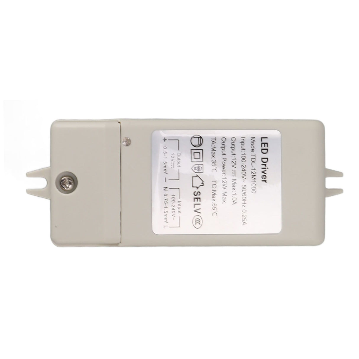12W DC 12V 1A LED Driver LED Constant Current Drive Power Supply for LED Strip Light AC 100‑240V TDL 12M1000