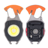 LED Keychain Flashlight Multifunctional Type C Mini Emergency Work Light Pocket Light with Bottle Opener Lighter