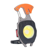 LED Keychain Flashlight Multifunctional Type C Mini Emergency Work Light Pocket Light with Bottle Opener Lighter