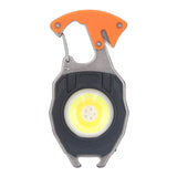 LED Keychain Flashlight Multifunctional Type C Mini Emergency Work Light Pocket Light with Bottle Opener Lighter - 45-Degree Angle