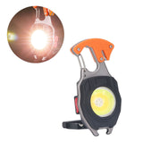 LED Keychain Flashlight Multifunctional Type C Mini Emergency Work Light Pocket Light with Bottle Opener Lighter