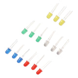 100pcs 5mm LED Diodes Red Green Yellow Blue White Light Emitting Diodes for Appliance DIY Science Project