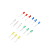 100pcs 5mm LED Diodes Red Green Yellow Blue White Light Emitting Diodes for Appliance DIY Science Project
