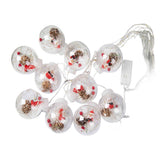 Globe String Lights Santa Style Powered Safe PVC Christmas String Lights for Home Cafe Party