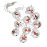 Globe String Lights Santa Style Powered Safe PVC Christmas String Lights for Home Cafe Party