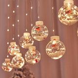 Globe String Lights Santa Style Powered Safe PVC Christmas String Lights for Home Cafe Party