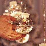 Globe String Lights Santa Style Powered Safe PVC Christmas String Lights for Home Cafe Party - Close-Up Angle