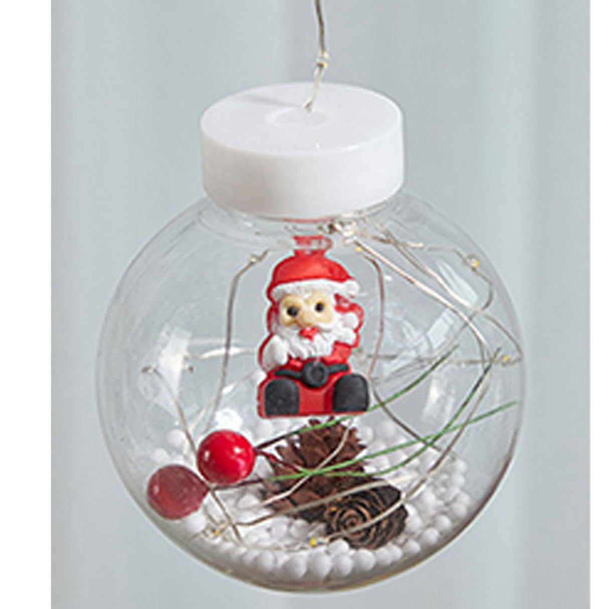 Globe String Lights Santa Style Powered Safe PVC Christmas String Lights for Home Cafe Party
