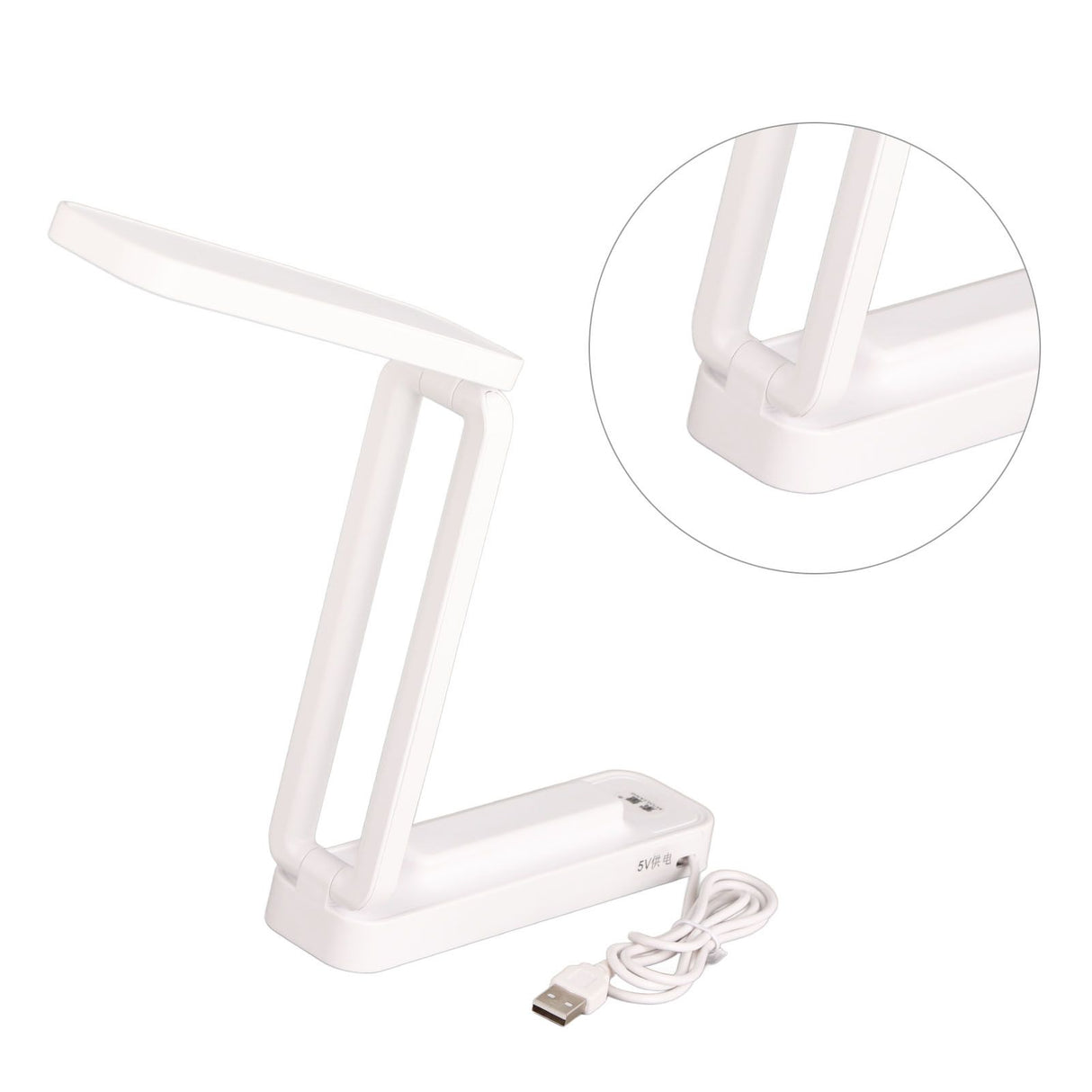 Desk Lamp Foldable Portable Plug in Soft Light Table Lamp for Office Home