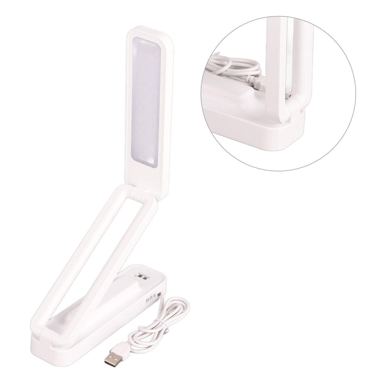 Desk Lamp Foldable Portable Plug in Soft Light Table Lamp for Office Home