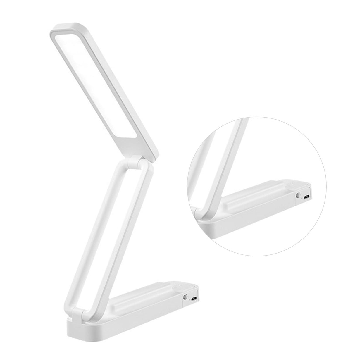 Desk Lamp Foldable Portable 3 Color Temperature Touch Dimming Function Remote Control Table Lamp for Office 947 White Rechargeable Models 2000 MAh