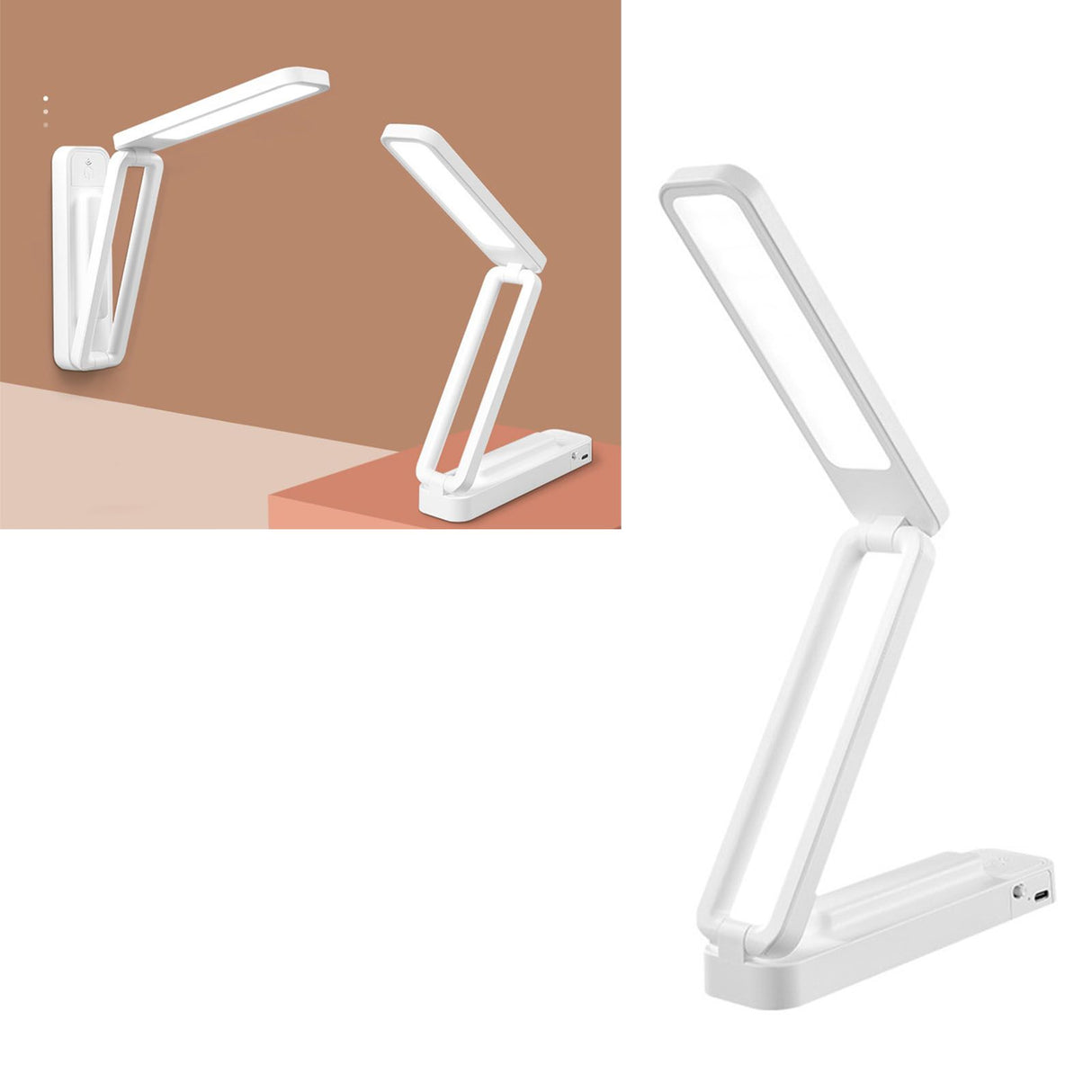 Desk Lamp Foldable Portable 3 Color Temperature Touch Dimming Function Remote Control Table Lamp for Office 947 White Rechargeable Models 2000 MAh