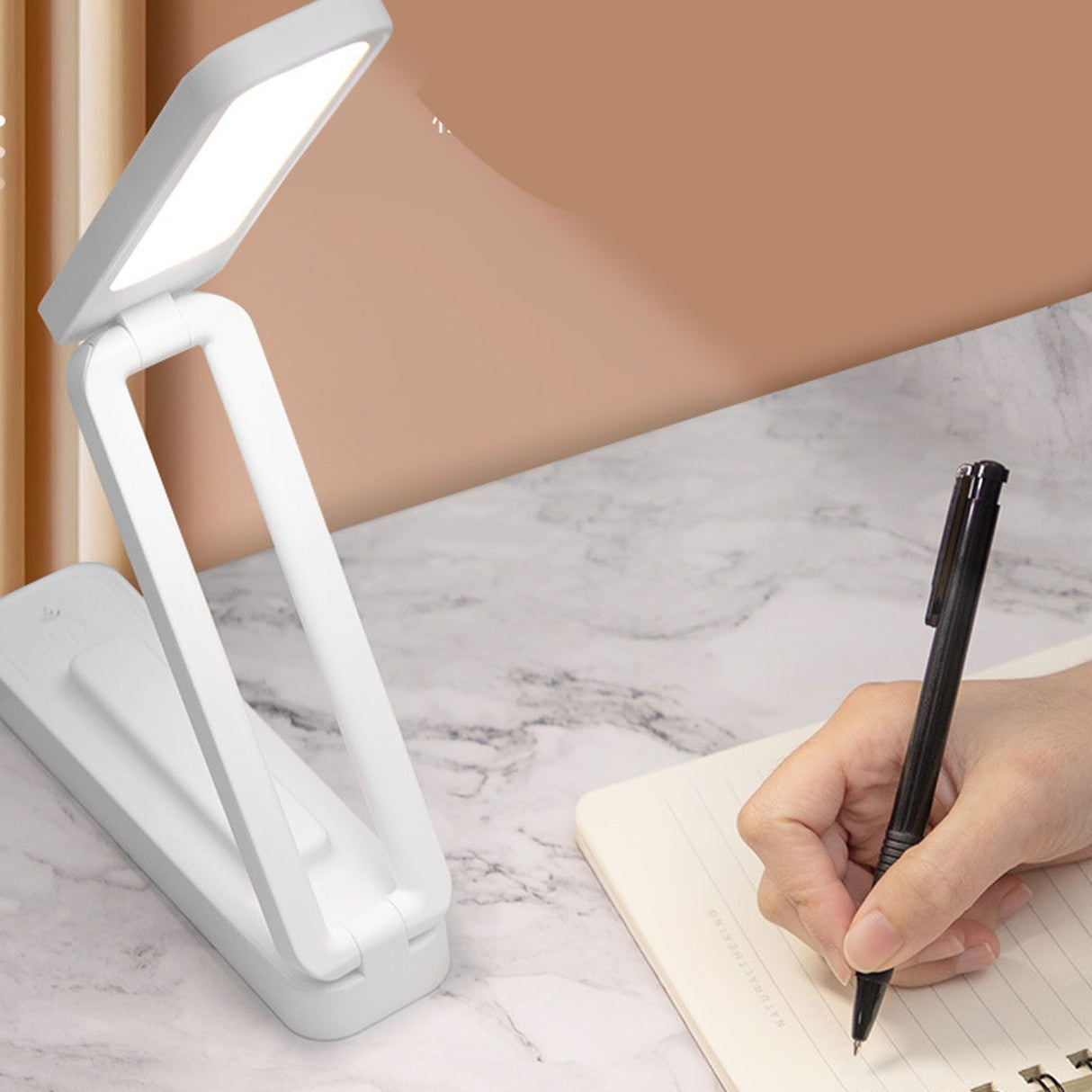 Desk Lamp Foldable Portable 3 Color Temperature Touch Dimming Function Remote Control Table Lamp for Office 947 White Rechargeable Models 2000 MAh