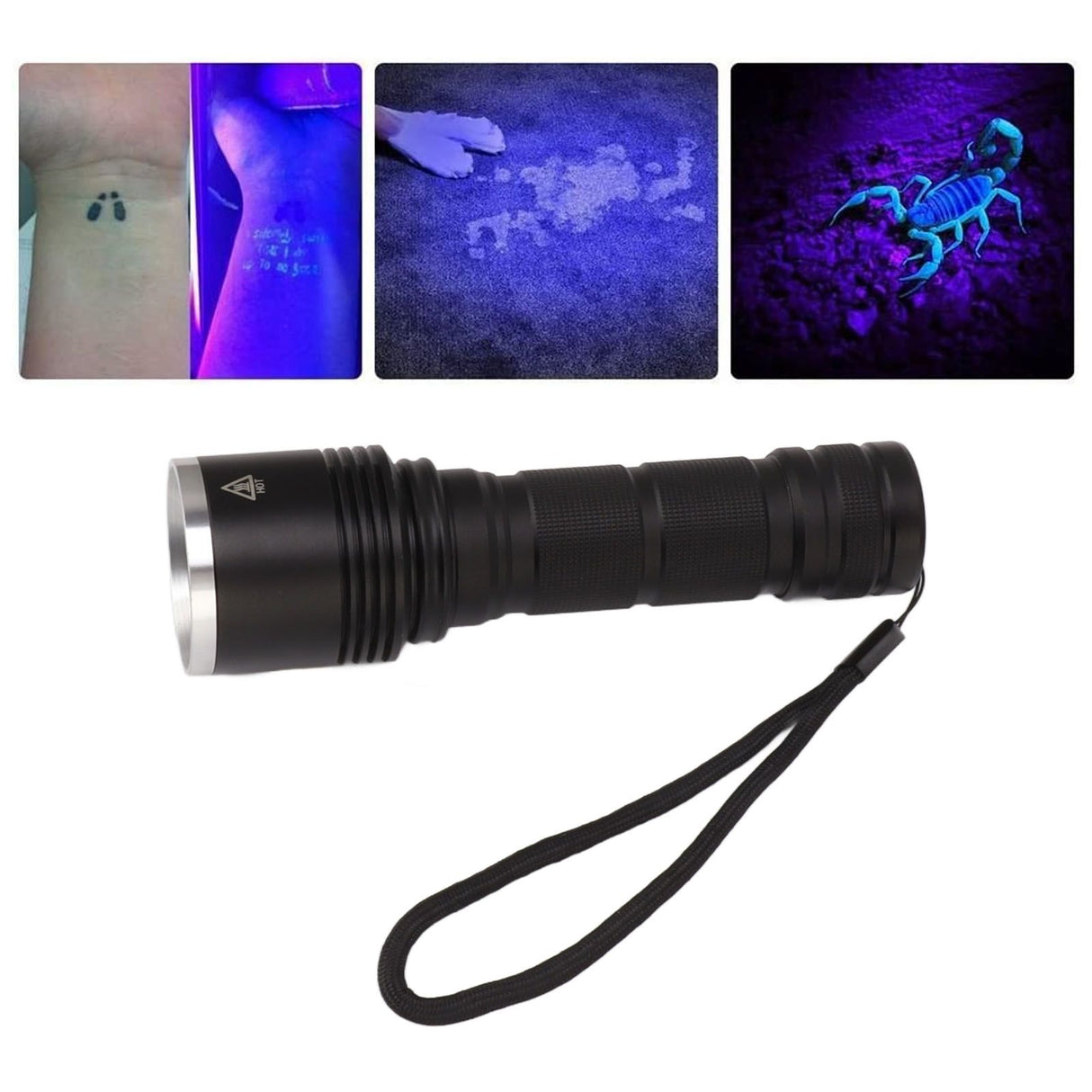 365nm UV Blacklight Flashlight USB Rechargeable Black Light Flashlight Pet Urine Detector for Resin Curing