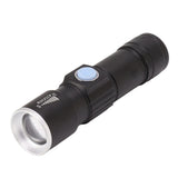 UV Flashlight USB 395nm LED Ultraviolet Black Light Detector for Fluorescent Agent Detection Jade Identification - 45-Degree Angle