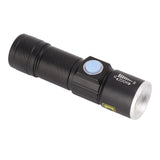 UV Flashlight USB 395nm LED Ultraviolet Black Light Detector for Fluorescent Agent Detection Jade Identification - Low Angle