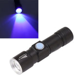 UV Flashlight USB 395nm LED Ultraviolet Black Light Detector for Fluorescent Agent Detection Jade Identification - Extra Image