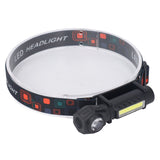 LED COB Head Lamp Professional High Brightness USB Rechargeable Portable Outdoor Headlight for Outdoor Camping Hiking - Rear View