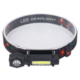 LED COB Head Lamp Professional High Brightness USB Rechargeable Portable Outdoor Headlight for Outdoor Camping Hiking - Close-Up Angle