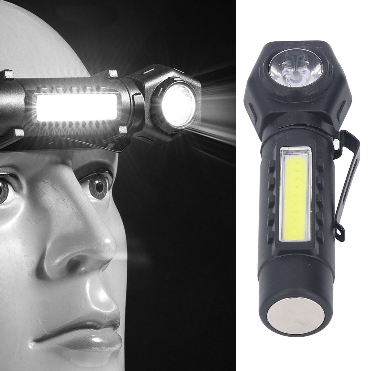 LED COB Head Lamp Professional High Brightness USB Rechargeable Portable Outdoor Headlight for Outdoor Camping Hiking