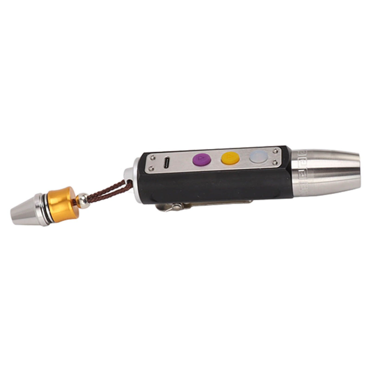 Jade Appraisal Light 3 Light Source Stepless Dimming LED Jade Identification Flashlight for Jewelry Black