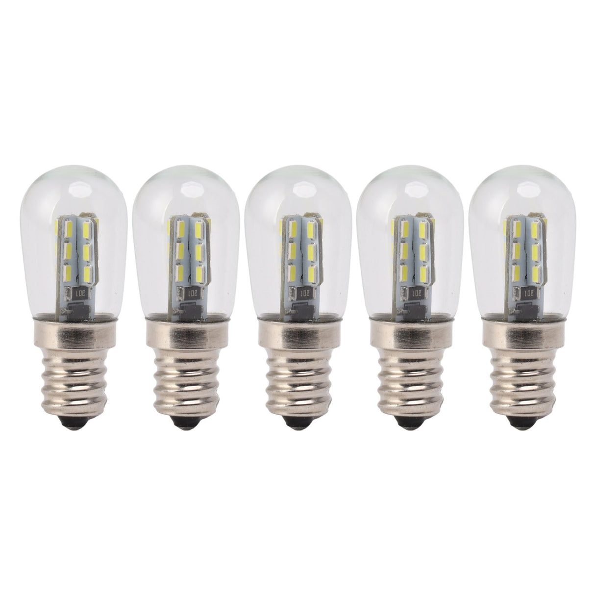 5Pcs E12 LED Bulb High Brightness 120V Fridge Lamp Bulb with 24pcs Bead for Refrigerator White Light