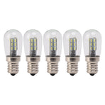 5Pcs E12 LED Bulb High Brightness 120V Fridge Lamp Bulb with 24pcs Bead for Refrigerator White Light