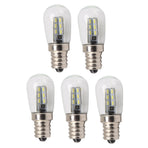 5Pcs E12 LED Bulb High Brightness 120V Fridge Lamp Bulb with 24pcs Bead for Refrigerator White Light