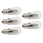 5Pcs E12 LED Bulb High Brightness 120V Fridge Lamp Bulb with 24pcs Bead for Refrigerator White Light