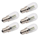 5Pcs E12 LED Bulb High Brightness 120V Fridge Lamp Bulb with 24pcs Bead for Refrigerator White Light - Top-Down View
