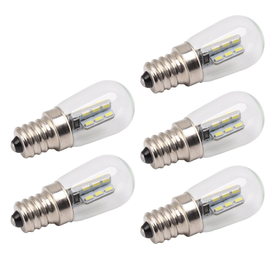 5Pcs E12 LED Bulb High Brightness 120V Fridge Lamp Bulb with 24pcs Bead for Refrigerator White Light