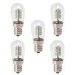 5Pcs E12 LED Bulb High Brightness 120V Fridge Lamp Bulb with 24pcs Bead for Refrigerator White Light