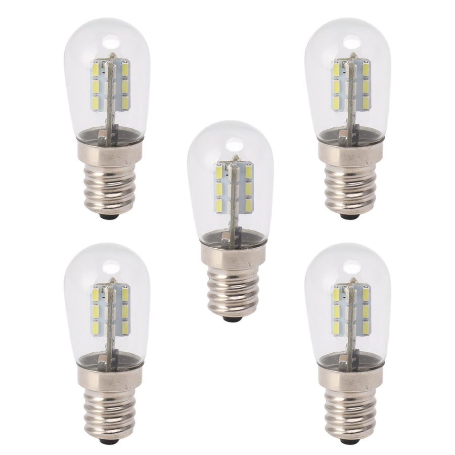 5Pcs E12 LED Bulb High Brightness 120V Fridge Lamp Bulb with 24pcs Bead for Refrigerator White Light