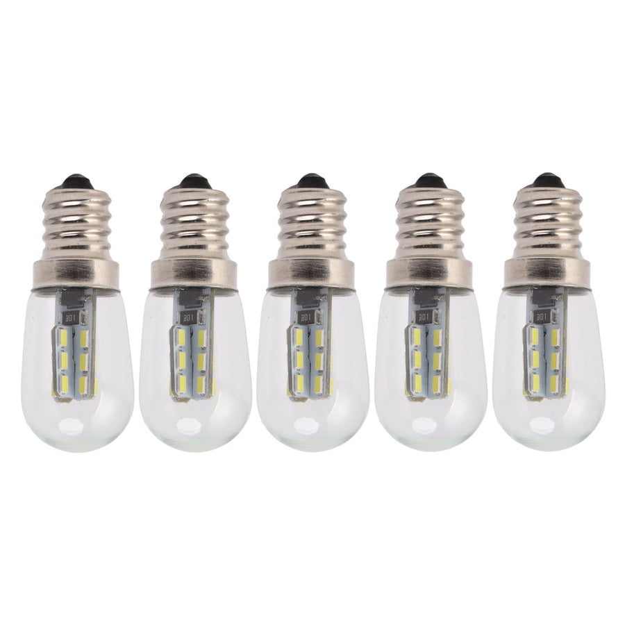 5Pcs E12 LED Bulb High Brightness 120V Fridge Lamp Bulb with 24pcs Bead for Refrigerator White Light