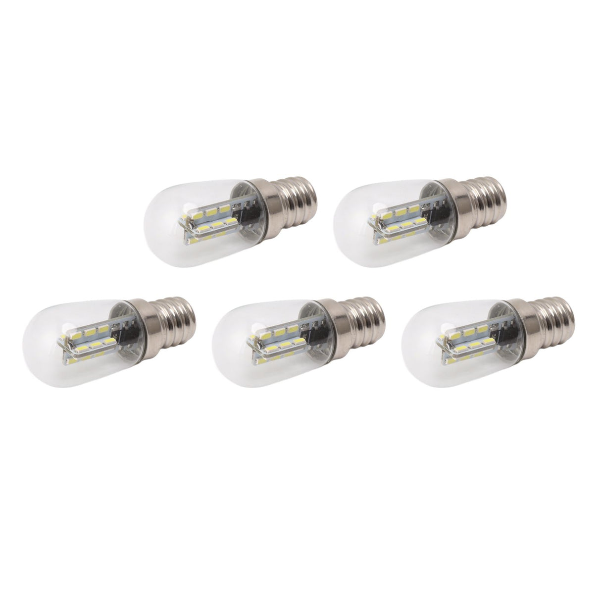 5Pcs E12 LED Bulb High Brightness 120V Fridge Lamp Bulb with 24pcs Bead for Refrigerator White Light