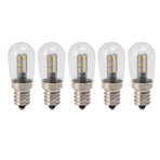 5Pcs E12 LED Bulb High Brightness 120V Fridge Lamp Bulb with 24pcs Bead for Refrigerator Warm Light