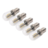 5Pcs E12 LED Bulb High Brightness 120V Fridge Lamp Bulb with 24pcs Bead for Refrigerator Warm Light