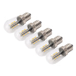 5Pcs E12 LED Bulb High Brightness 120V Fridge Lamp Bulb with 24pcs Bead for Refrigerator Warm Light