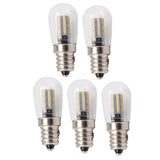 5Pcs E12 LED Bulb High Brightness 120V Fridge Lamp Bulb with 24pcs Bead for Refrigerator Warm Light