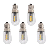 5Pcs E12 LED Bulb High Brightness 120V Fridge Lamp Bulb with 24pcs Bead for Refrigerator Warm Light