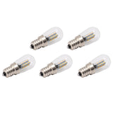 5Pcs E12 LED Bulb High Brightness 120V Fridge Lamp Bulb with 24pcs Bead for Refrigerator Warm Light
