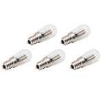 5Pcs E12 LED Bulb High Brightness 120V Fridge Lamp Bulb with 24pcs Bead for Refrigerator Warm Light