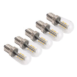 5Pcs E12 LED Bulb High Brightness 120V Fridge Lamp Bulb with 24pcs Bead for Refrigerator Warm Light