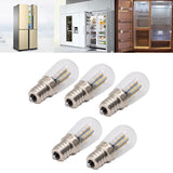 5Pcs E12 LED Bulb High Brightness 120V Fridge Lamp Bulb with 24pcs Bead for Refrigerator Warm Light - Extra Image
