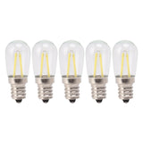 5Pcs Refrigerator Lamp Bulb Low Heat Low Power Consumption E12 LED Fridge Light Bulb 120V White Light
